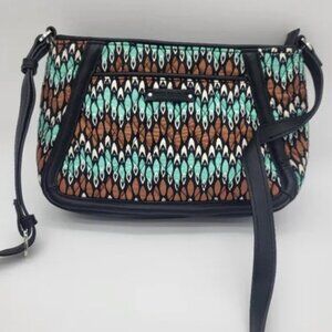 Vera Bradley Sierra Stream Pattern Trimmed Trapeze Crossbody Shoulder Bag NWOT